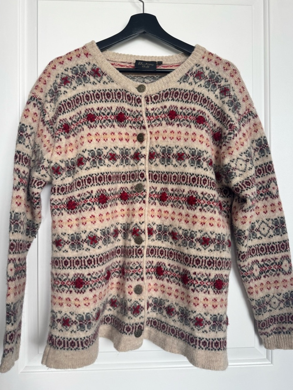 Vintage Blueberry Hill Shetland Wool Cardigan